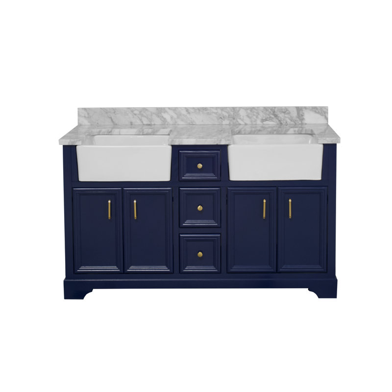 Sand & Stable Emiliano 60'' Double Bathroom Vanity with Top & Reviews Wayfair